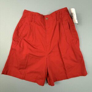 Vintage Dockers Levis Shorts Women's 8 Red Opening Regatta Twill High Waist 90s